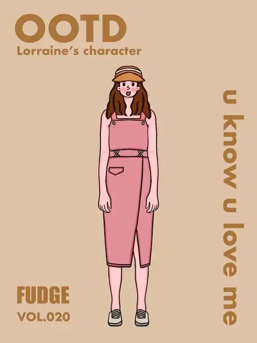 插画ootd手绘人物穿搭杂志女孩20