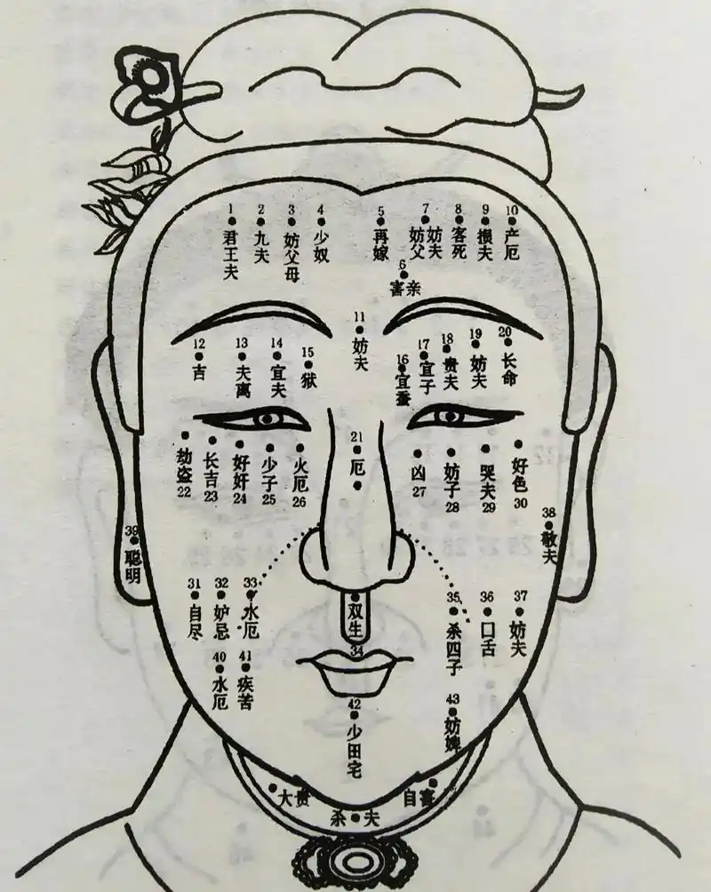 国学文化  最全版男女痣相解说图.喜欢的可以关注收藏 - 抖音