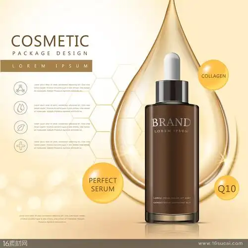 高品质营养护肤品美肤产品宣传海报矢量素材