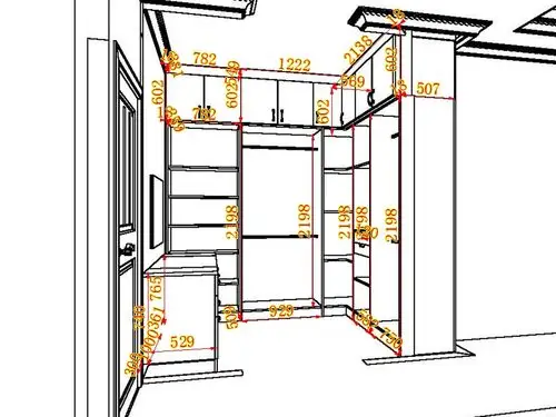 开放式衣帽间衣柜设计图