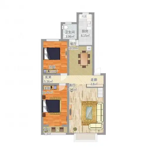 裕丰家园一期两室两厅一卫