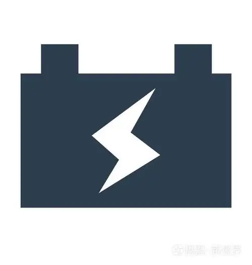 汽车电池线隔离矢量图标完全可编辑