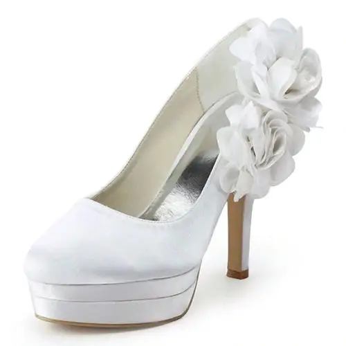 时尚白色系 缎面女鞋结婚鞋宴会鞋礼服鞋婚礼鞋!