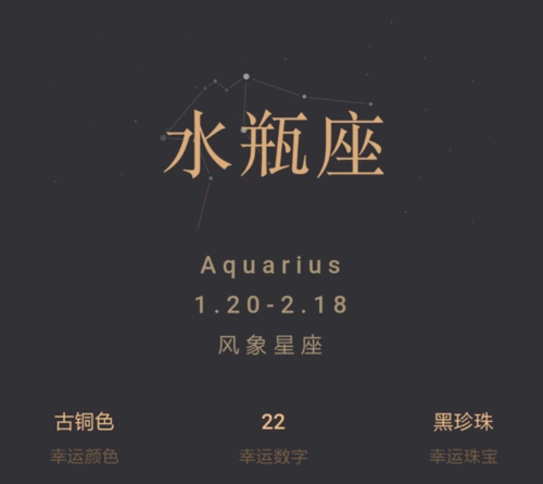 十二星座——水瓶座