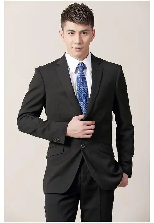 捞月狼&新款男士西服外套商务休闲修身职业装套青春流行绅士青年正装