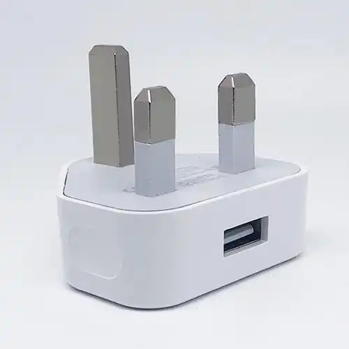 足5v1a适用苹果英规手机充电器 iphone三角充电头5w港式uk头套装