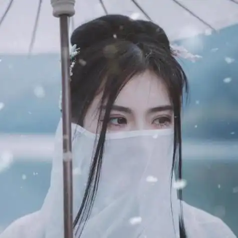 古风蒙面女头像女生