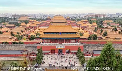 故宫博物院航拍图摄影图片