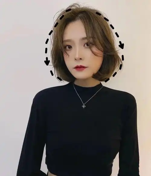 中短发发型气垫烫的发型来了757575