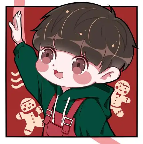 王俊凯饭绘   q版cr.小兔子扮猪吃老虎