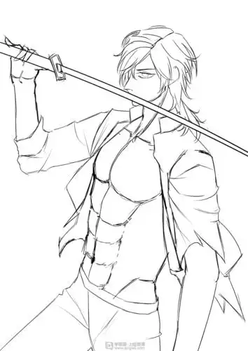 作业:如何学画手绘动漫人物之男性肌肉画法与训练技巧 - 晓先生