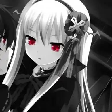黑暗系情头动漫图片 高清黑白色的二次元黑暗系情头_情侣头像_美头网