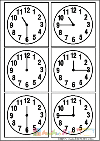 幼儿园认识时间简笔画