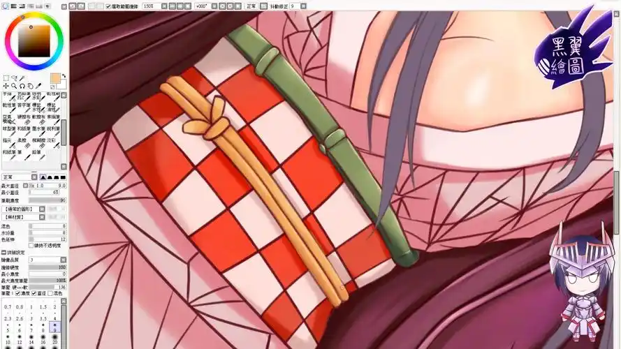 黑翼鬼灭之刃祢豆子板绘