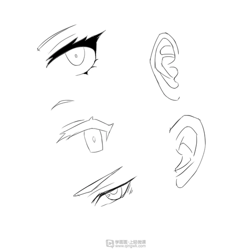 日系头像临摹五官