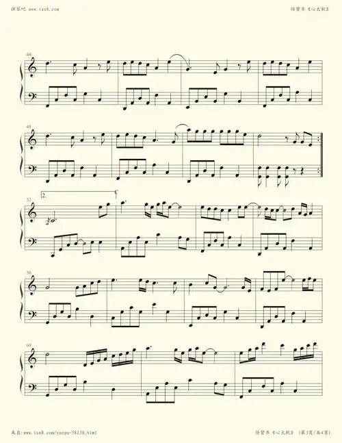 钢琴谱:任贤齐 — 《心太软》