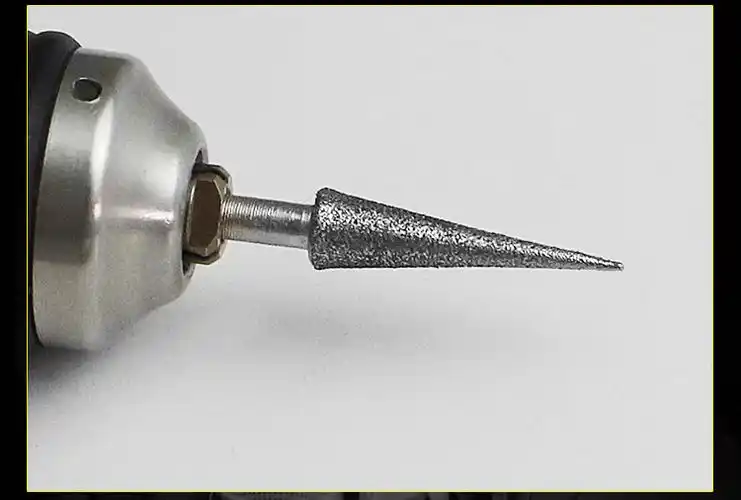 金刚砂磨头金刚石磨针d针尖针尖头玉石琥珀蜜蜡翡翠打磨雕刻工具10mm