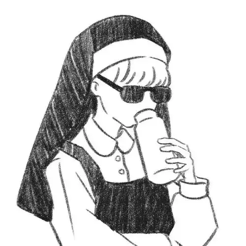 黑白简约头像线条头像多人团头