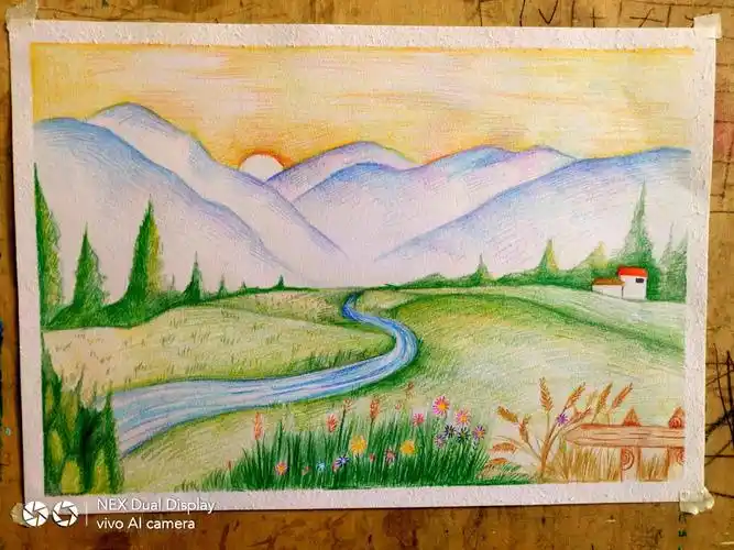更新了#风景图  #画画  #我的绘画过程  #我的绘画过程  #彩铅  #彩铅