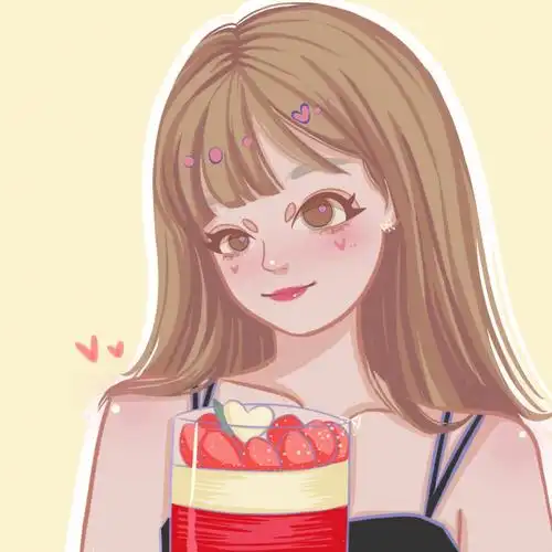 卡通头像草莓女孩