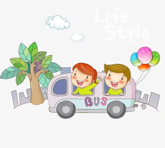 在公交车上的孩子