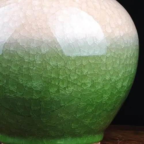 景德镇陶瓷器 仿古官窑冰片裂纹釉花瓶 现代家居装饰客厅摆件(三色