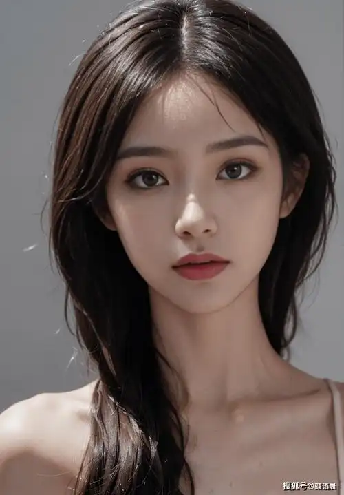 高清美女壁纸,唇红齿白皮肤白皙的吊带裙大眼素颜美女_女性_魅力_眼睛