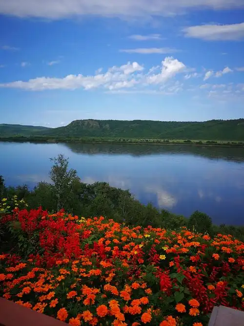 8.12黑河锦河大峡谷,黑龙江沿途风景 ,呼玛江畔公园
