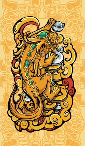 日进斗金-貔丨自个网,是一家面向设计师,ip以及企业,专注于原创插画