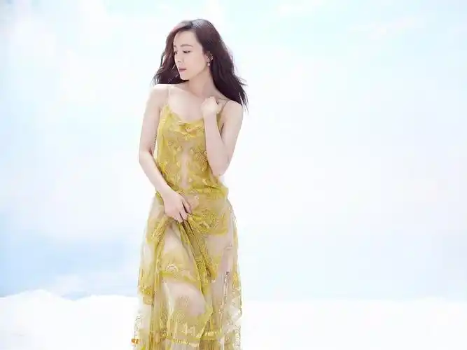 冻龄女神张静初透视薄纱长裙高清壁纸高清大图预览1600x1200_大陆明星