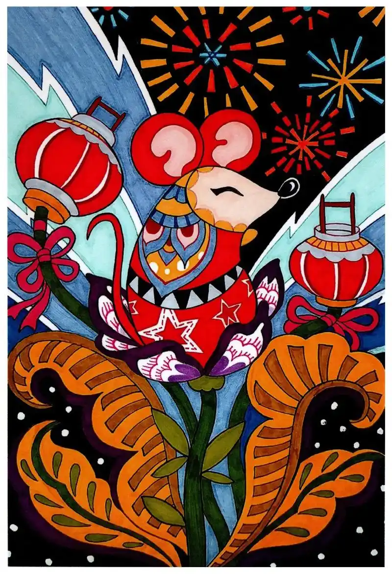 创意画分享#中国美术学院 #临摹范本 #考级 #创意画  - 抖音