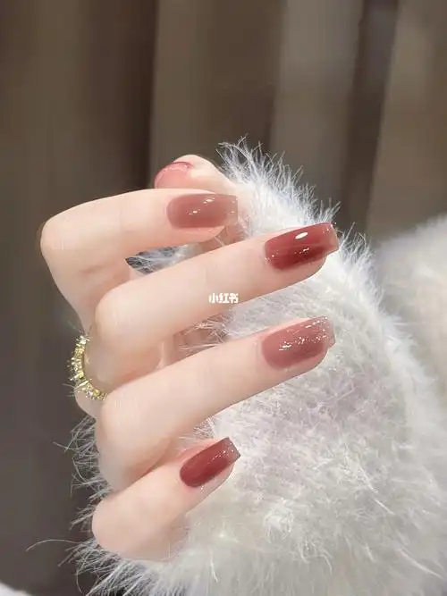 新款三色组合冬日气质温柔跳色美甲