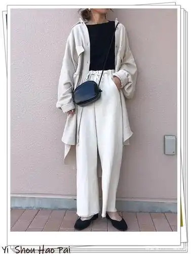 白色阔腿裤你有吗?今年春天日本女人这样搭配它,现在很流行哦