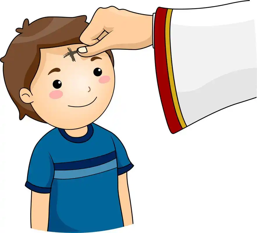 男孩灰星期三十字标记