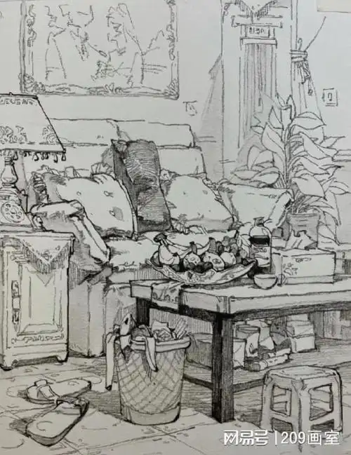 武汉209画室美术校考丨速写场景背景道具素材