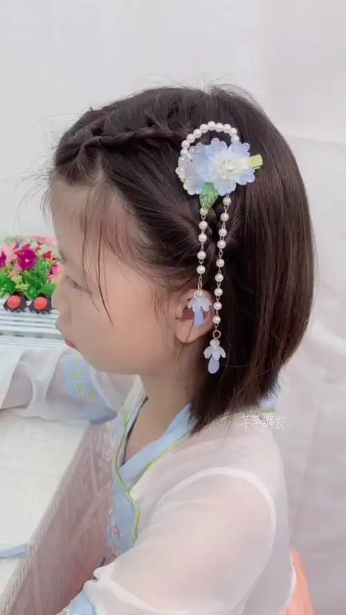 编发 #古风发型 #夏日清凉发型 #六一儿童节发型 #儿童汉服发型扎法