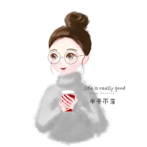 手绘女孩头像戴眼镜与不戴眼镜的区别