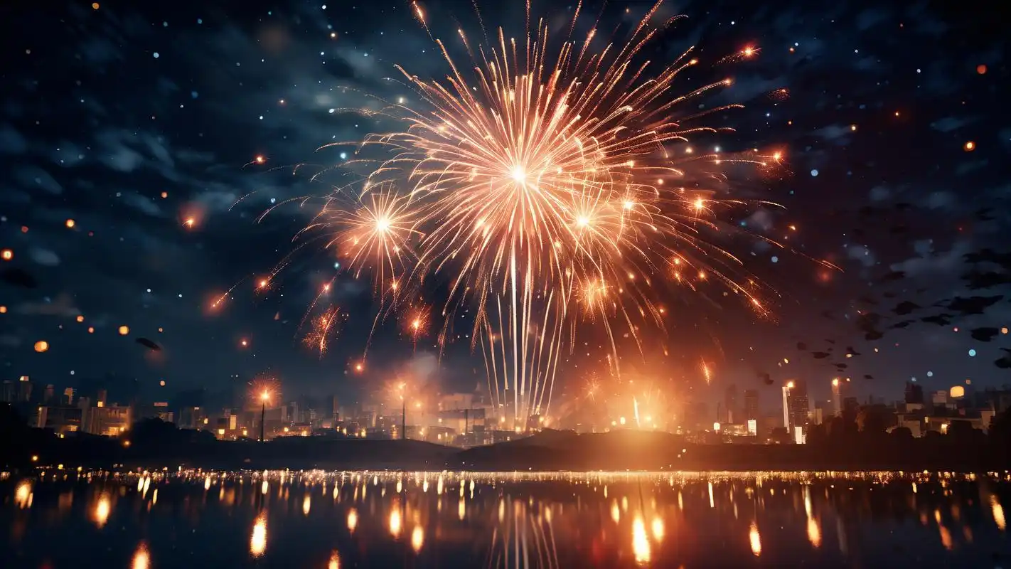 分享一组超级炫酷的生日快乐烟花壁纸横屏版,让你的手机或电脑桌面