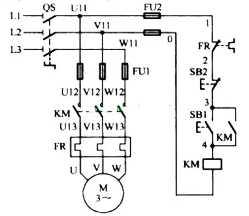 电机自锁控制电路图