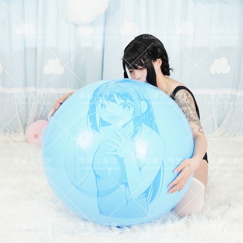 大球 泳装女孩吹气球 气球迷恋looner 动漫印刷 可爱死库水萝莉萌