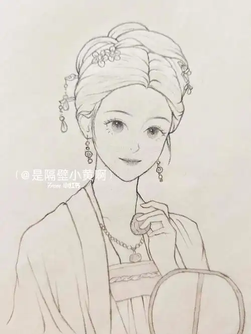 古风人物线稿教程~含步骤