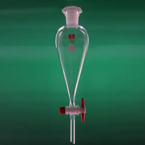 梨形分液漏斗125ml四氟节门 高硼硅加厚耐高温 三爱思正品 推荐
