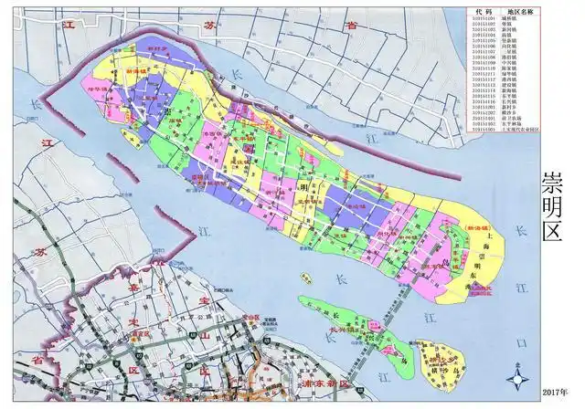 且看上海市崇明区行政区划飞地纷飞