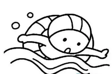 游泳怎么画简笔画小孩