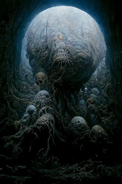 克苏鲁系黑暗生物艺术-不可名状之物