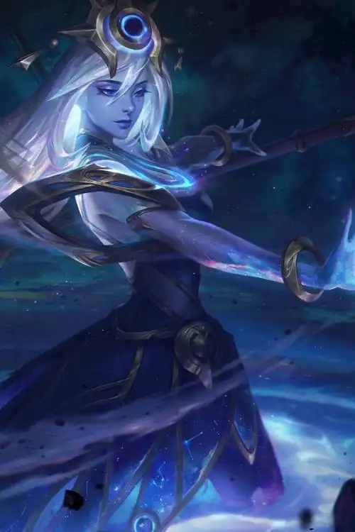 英雄联盟lol光辉女郎拉克丝耀星女神死兆星皮肤原画,高清图片,手机壁