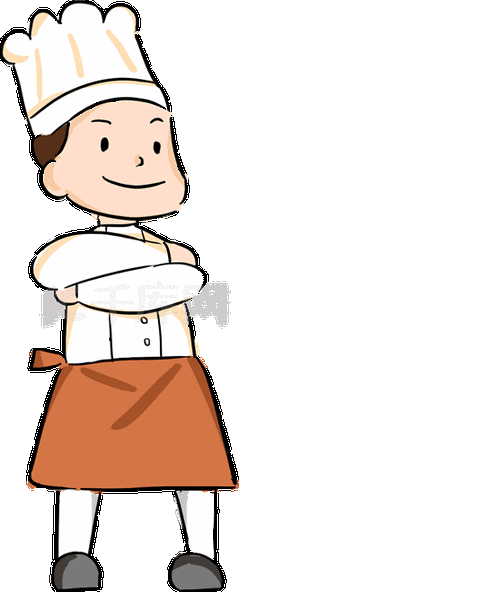 卡通厨师人物餐饮动图gif