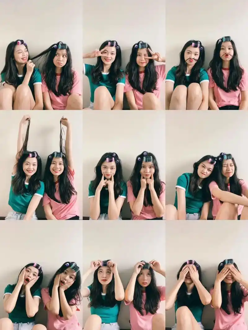 闺蜜自拍九宫格姿势分享.来了来了,我带着闺蜜照又来了,快@你 - 抖音