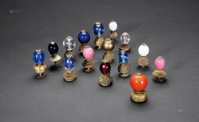 0696 清 一品至七品帽顶顶珠