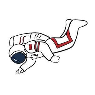 手绘中国航天员宇航员飞天航天服卡通元素